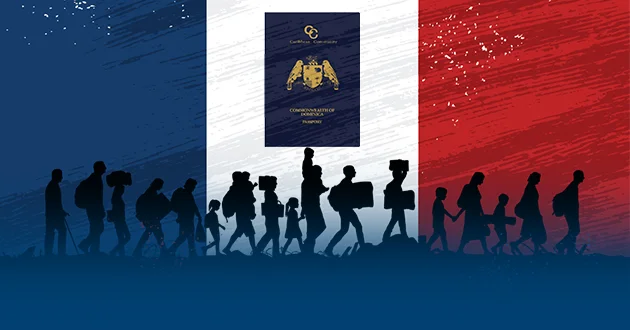 اقامت فرانسه با پاسپورت دومینیکا